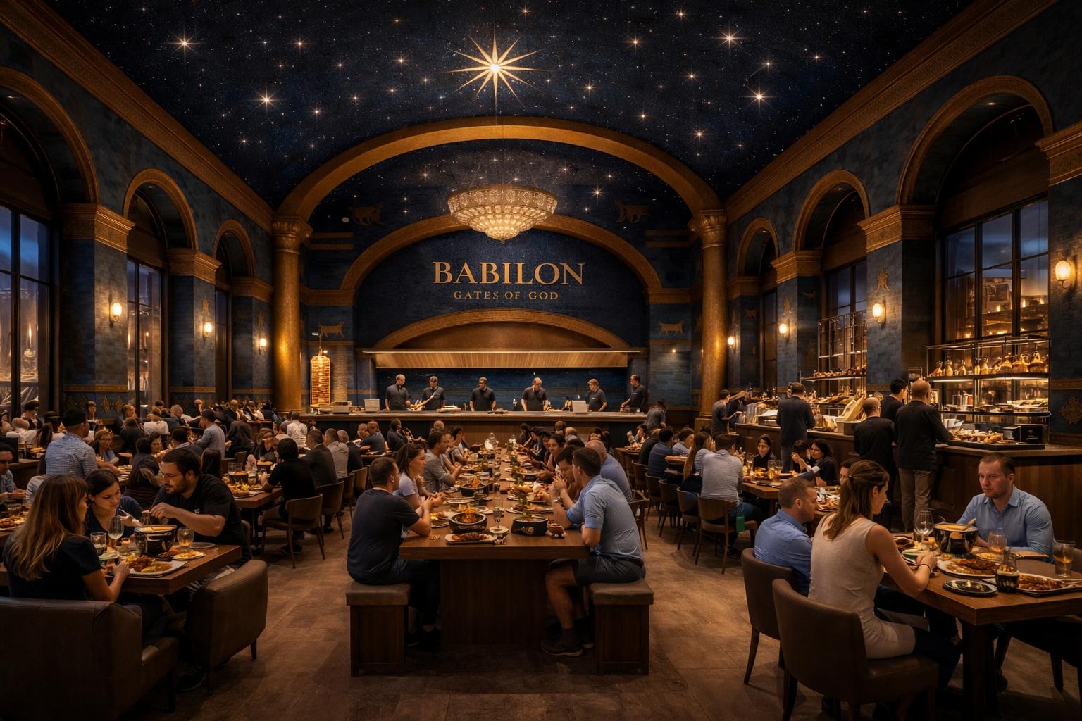 Babylon House server in Babylonian mask